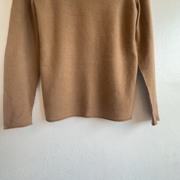 Paychi Guh 100% Baby Cashmere Camel Turtleneck Sweater Size S Quiet Luxury $488 - Picture 6 of 11